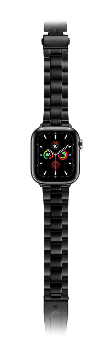 Apple Watch Series 7-9 (45mm) - Stainless Steel 3-Link Band 45mm (Series 7-9) - Black