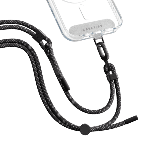 - - Rope Cross-body Strap - Black (6mm)